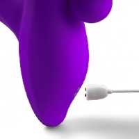 Vibrator 7 function, w/3 speed Clitoral Sucking, Anal Beads, Rechargeable, Silicone, PURPLE